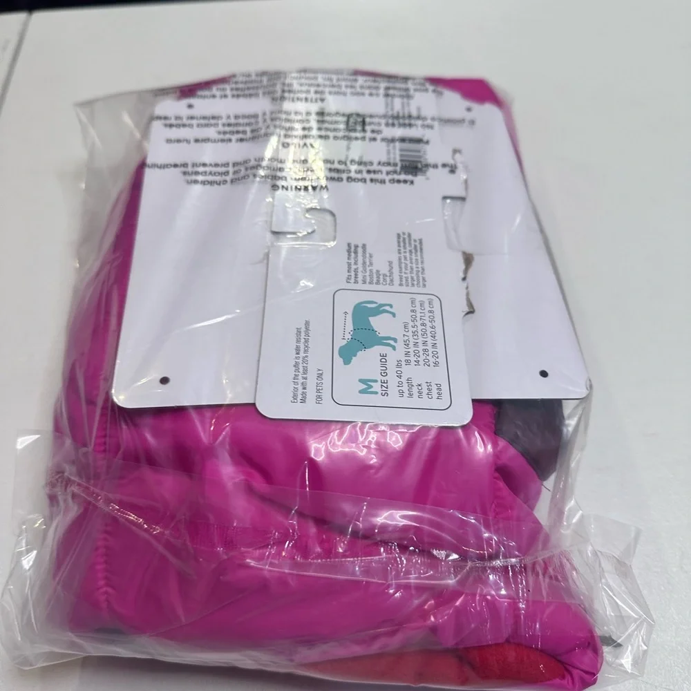 Boots & Barkley Puffer‎ dog vest Target Red & pink size medium